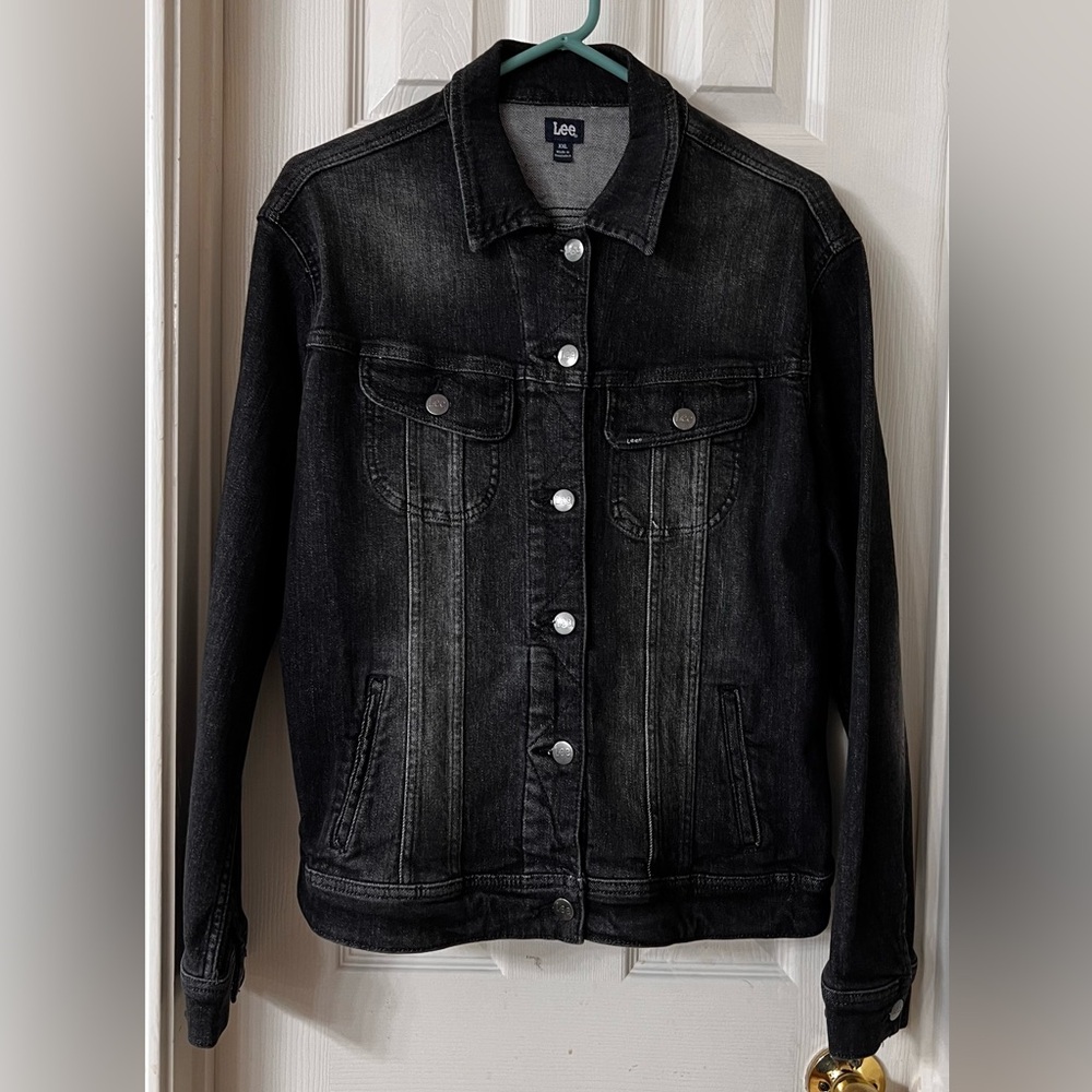 NEW Lee Women's Sz XXL Heritage Premium Stretch Classic Fit Black Denim Jacket - Picture 5 of 12